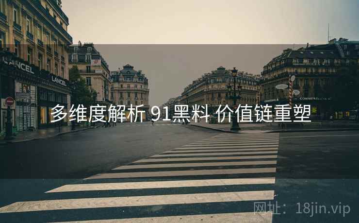 多维度解析 91黑料 价值链重塑  第1张