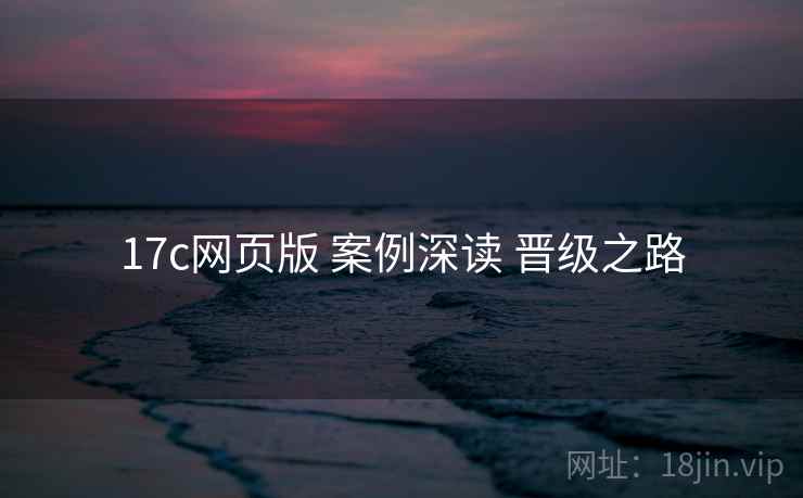 17c网页版 案例深读 晋级之路  第2张