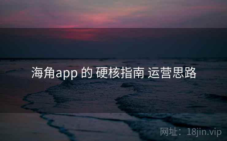 海角app 的 硬核指南 运营思路  第2张