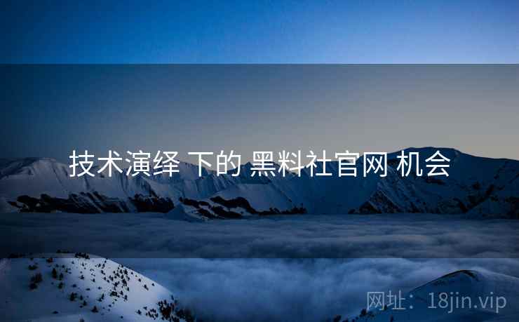 技术演绎 下的 黑料社官网 机会  第2张